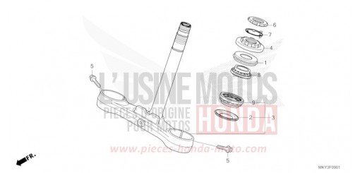 TIGE DE DIRECTION (CBR650RA) CBR650RAP de 2023